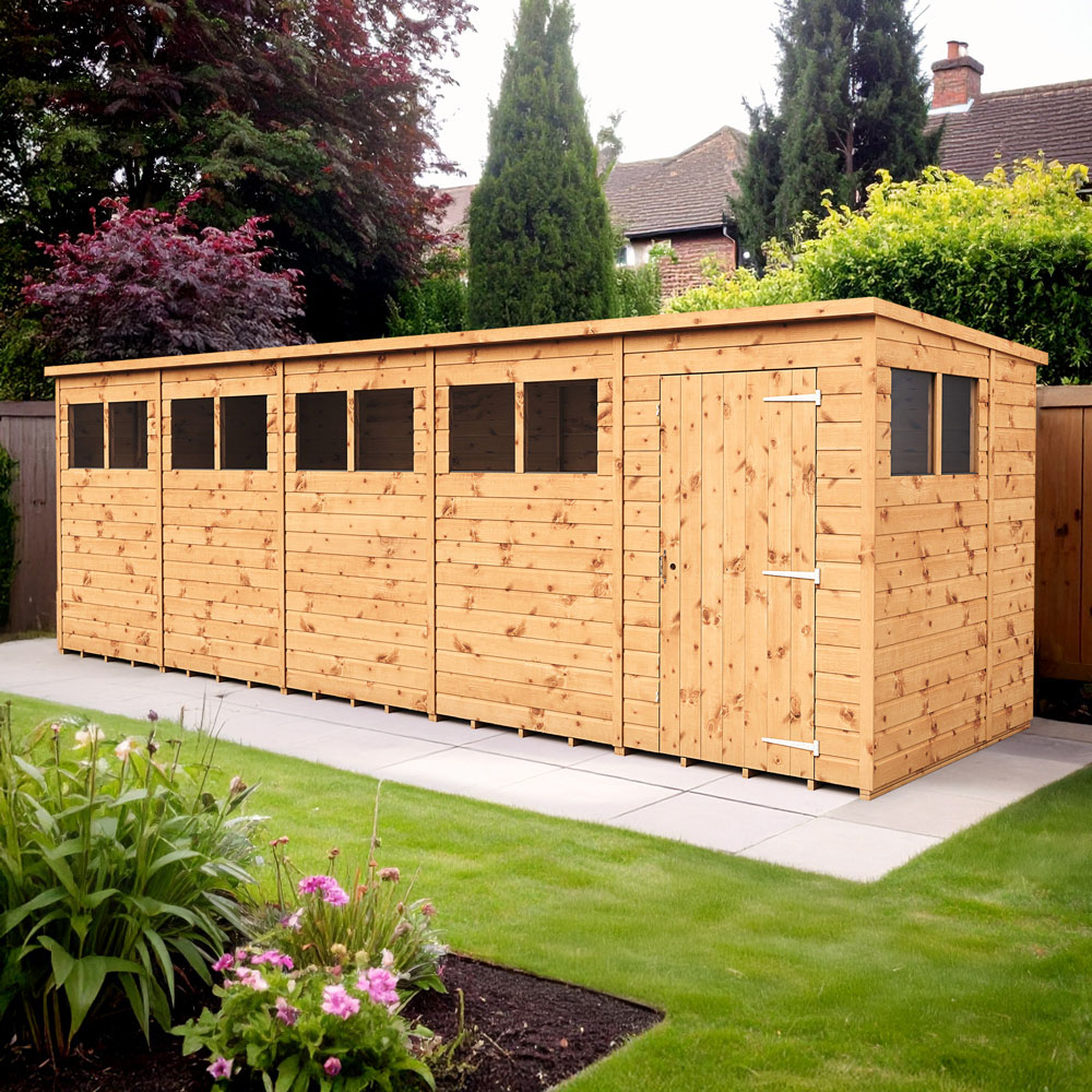 Empire Sheds 20 x 6ft Tongue and Groove Wooden Pent Garden Shed Image 2