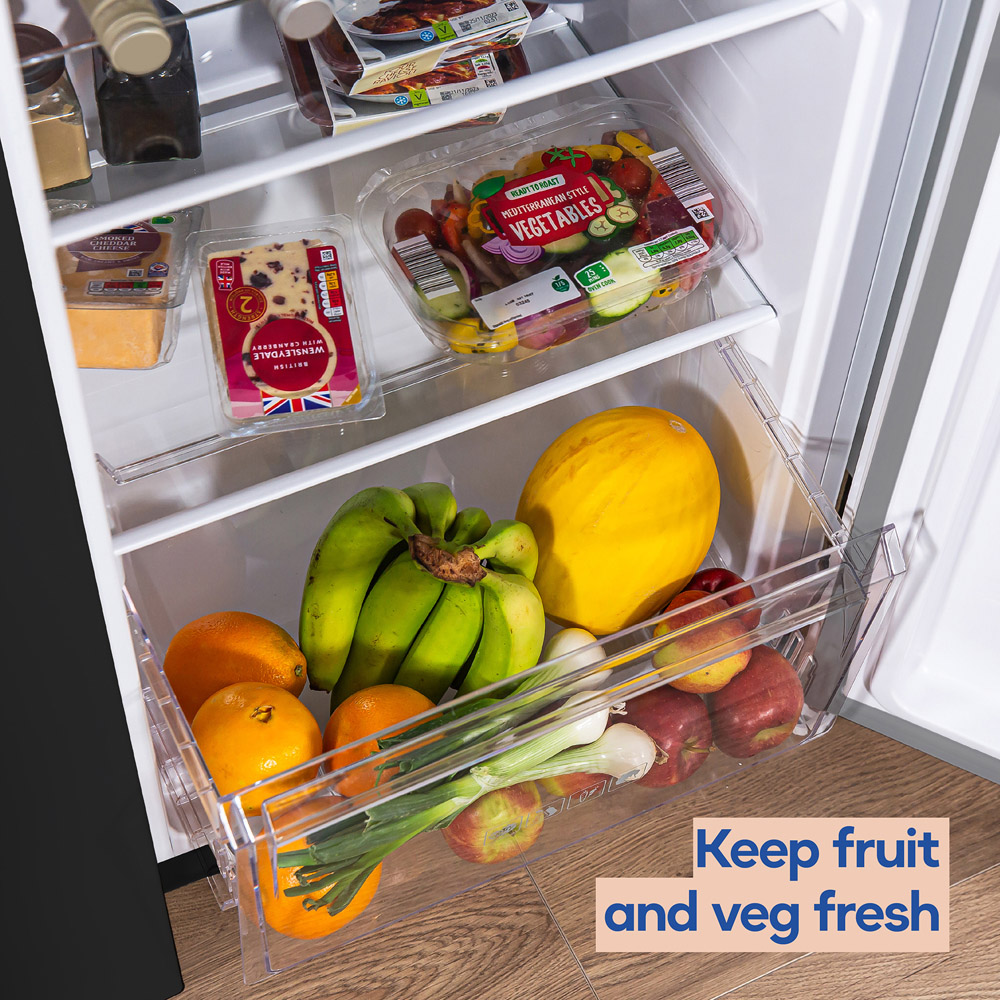 Russell Hobbs RH90AFF201DI Black Freestanding Slimline American Fridge Freezer Image 5