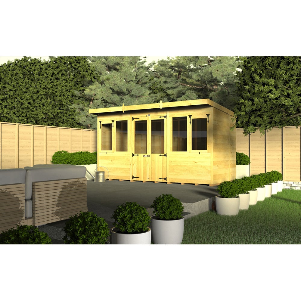 DIY Sheds 20 x 4ft Tongue and Groove Timber Pent Summerhouse Image 2