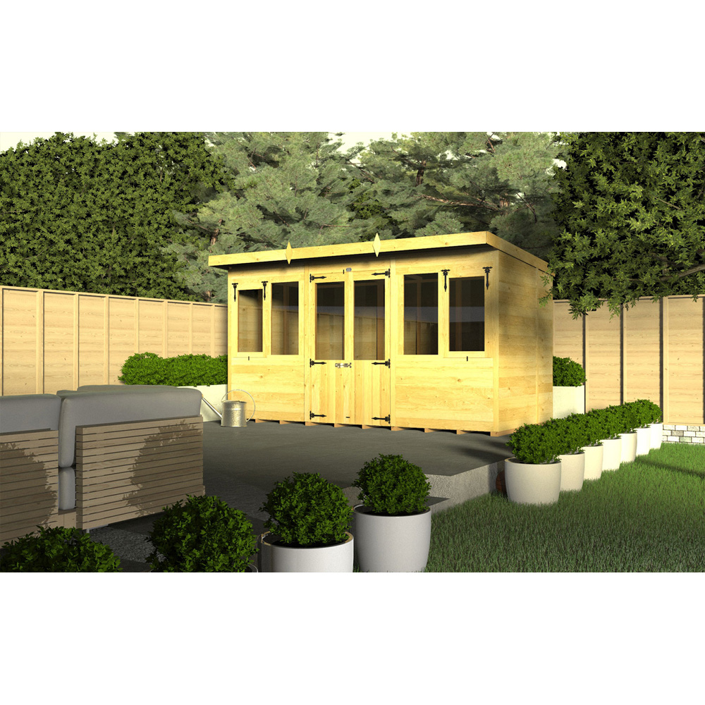 DIY Sheds 18 x 5ft Tongue and Groove Timber Pent Summerhouse Image 2