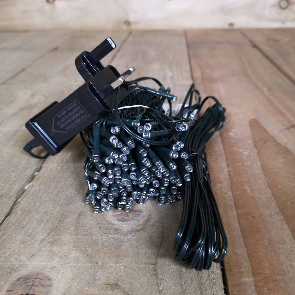 Premier SupaBrights 200 Cool White LED Multi-Function Green String Light 16m Image 6