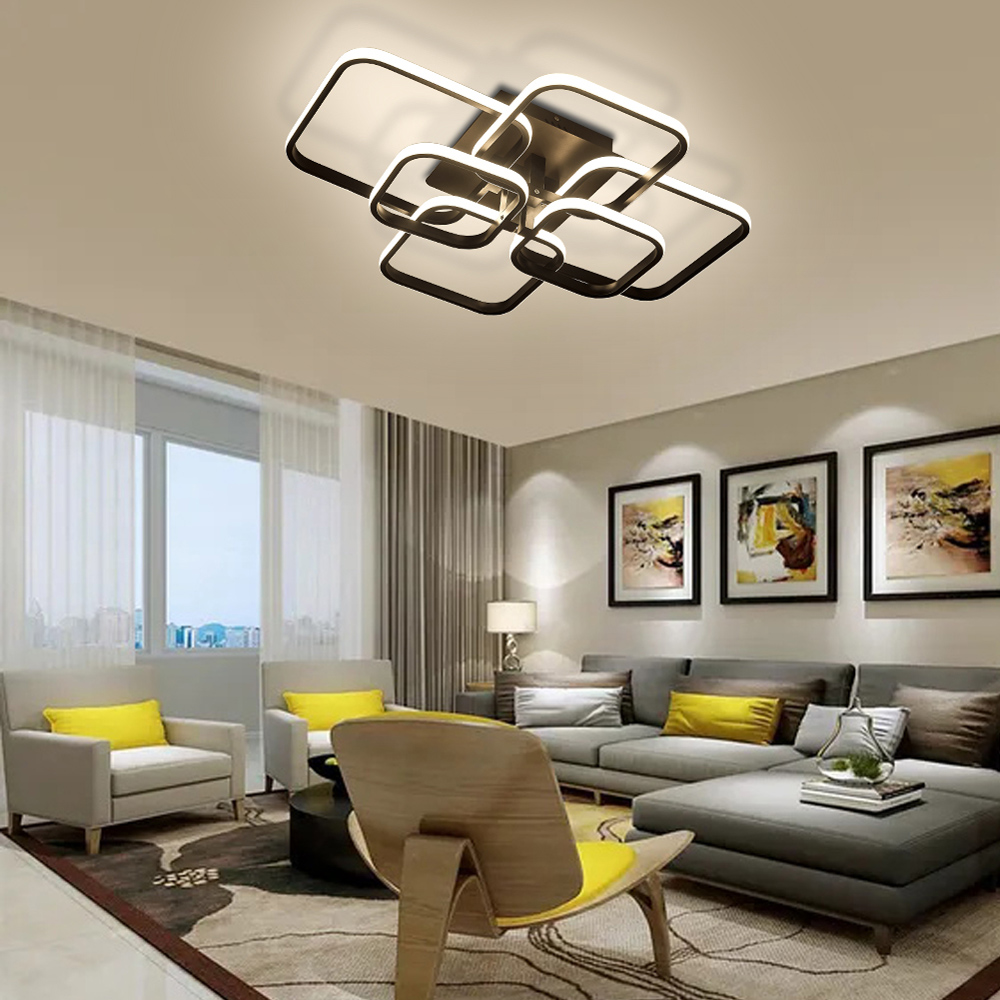 Living and Home Black 6 Head LED Ceiling Light Image 6