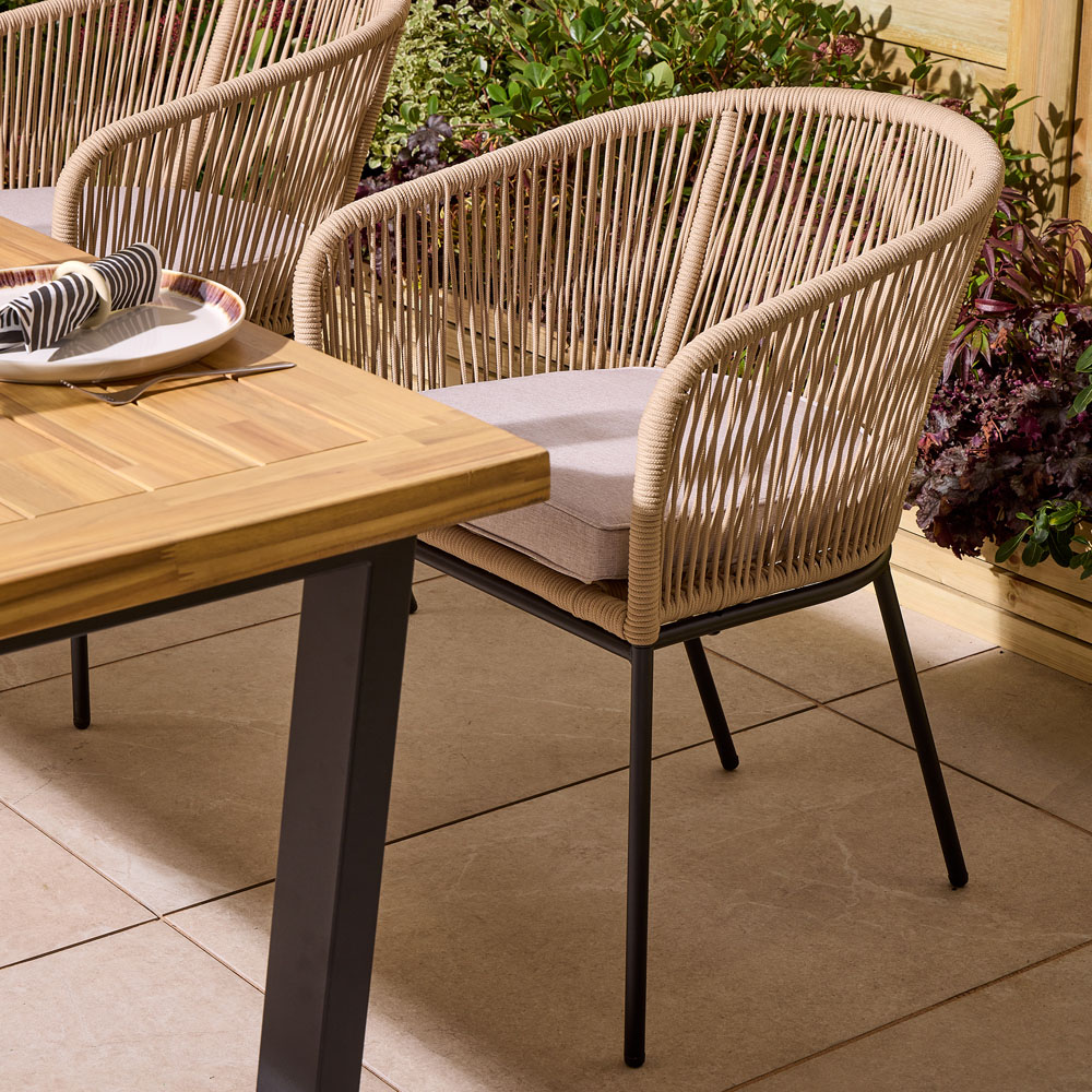 Rowlinson Oslo 4 Seater Natural Dining Set Image 4