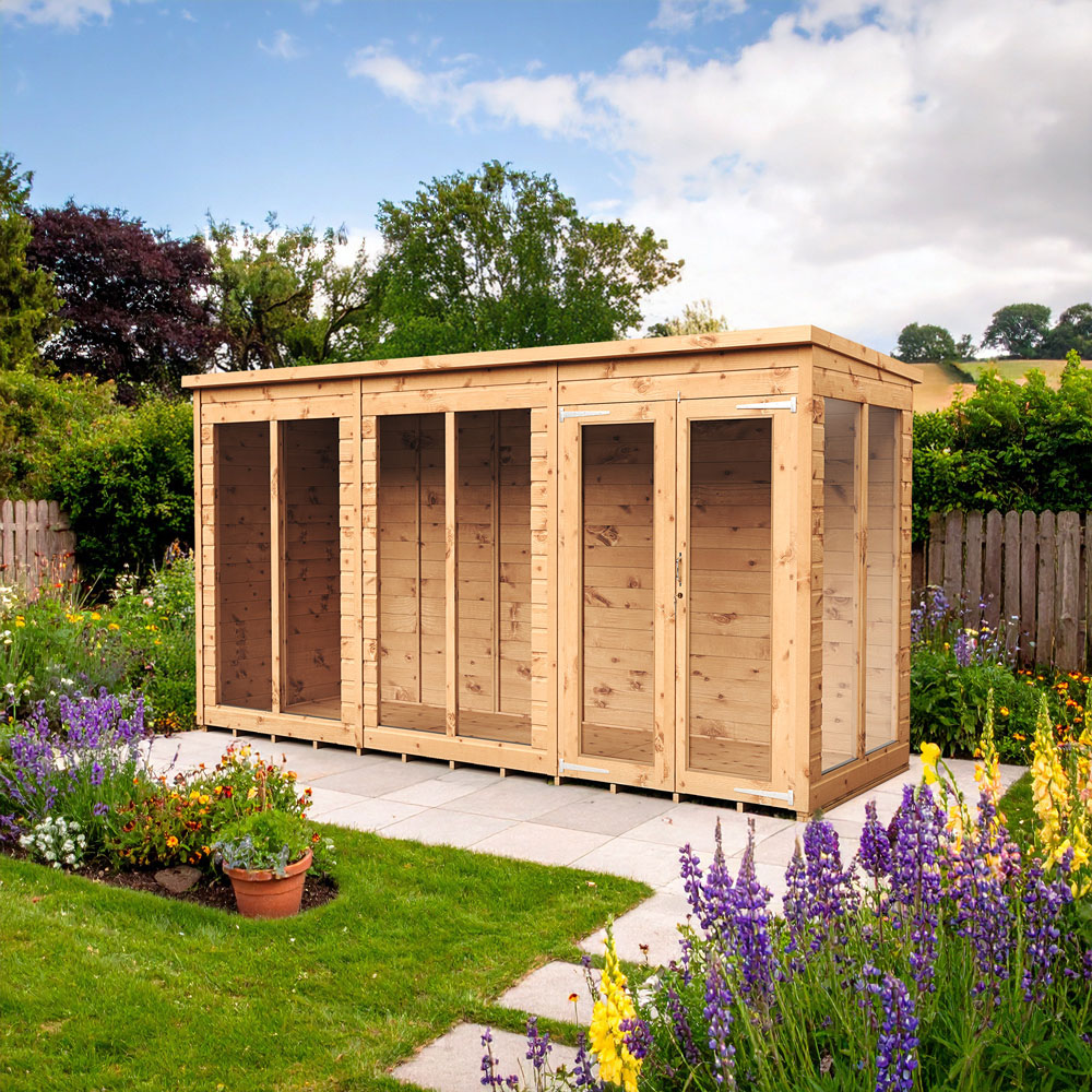Empire Sheds 12 x 4ft Double Door Tongue and Groove Pent Summerhouse Image 2