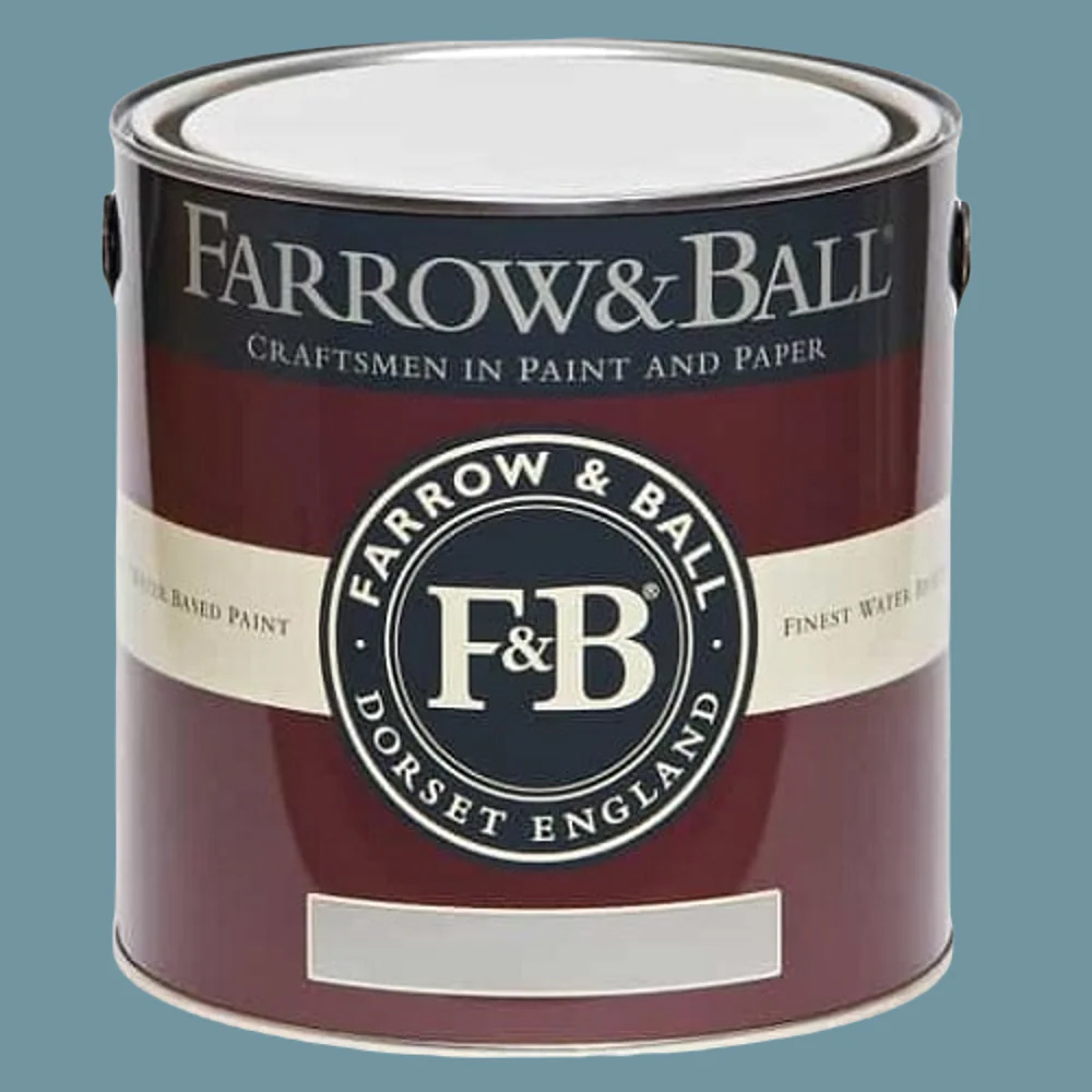 Farrow & Ball Estate Eggshell Stone Blue Satin Paint 2.5L Image 2
