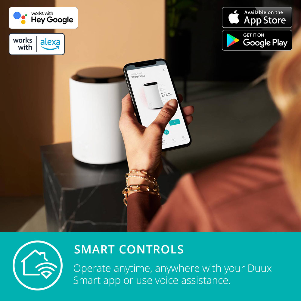 Duux Threesixty White Smart Ceramic Fan Heater 1800W Image 8