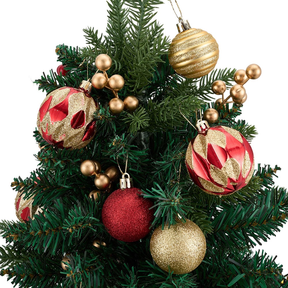 Living and Home Pre-Lit Artificial Christmas Tree with Baubles and Berries 2.3ft 2 Pack Image 6