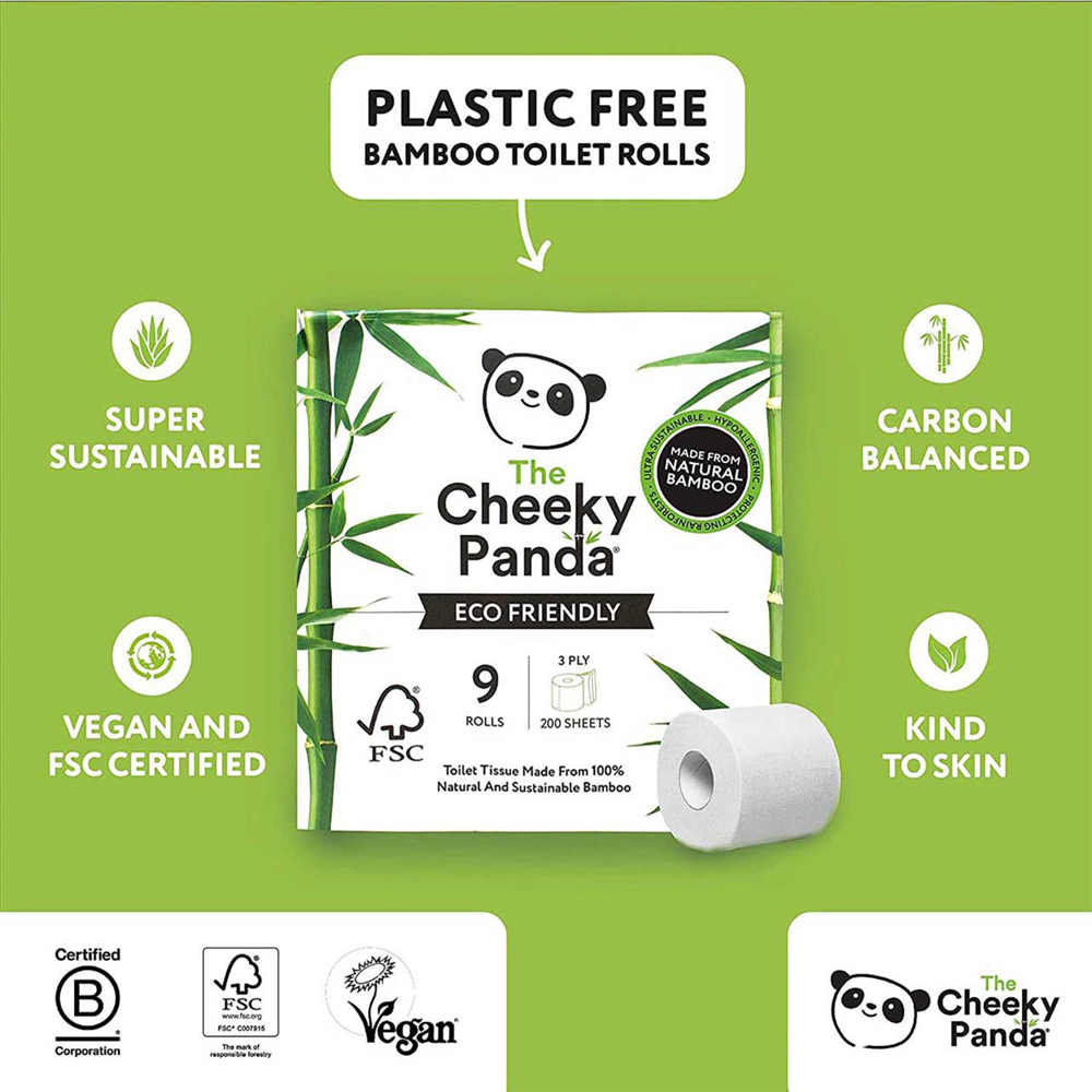 The Cheeky Panda Toilet Tissues 45 Rolls Image 6