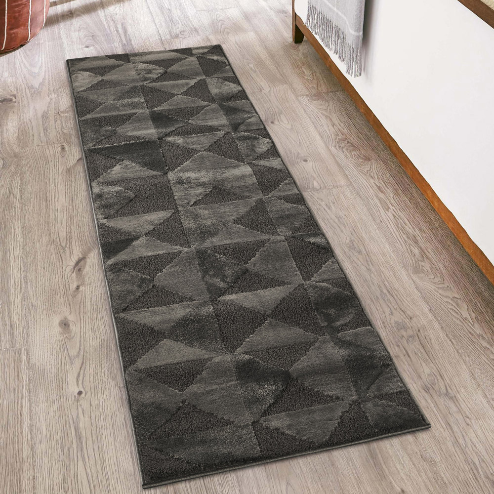 Desire Rugs Hamilton Dark Grey Geometric Triangle Mosaic Rug 200 x 290cm Image 6