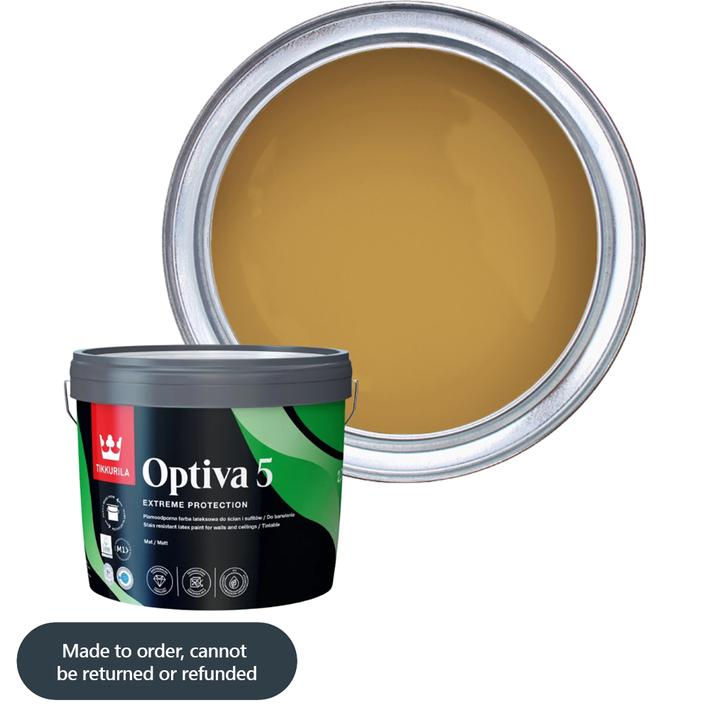 Tikkurila Optiva 5 Ducato L392 Walls and Ceilings Stain-Resistant Matt Emulsion 3L Image 1