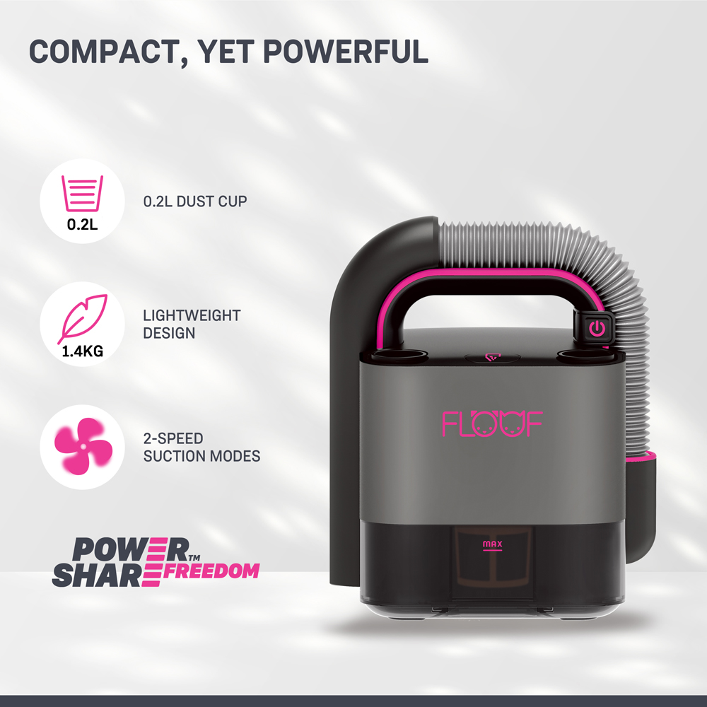 Floof FL300 Brushless Portable Pet Vacuum Cleaner with PowerShare Freedom Battery and Hub 20V Image 2