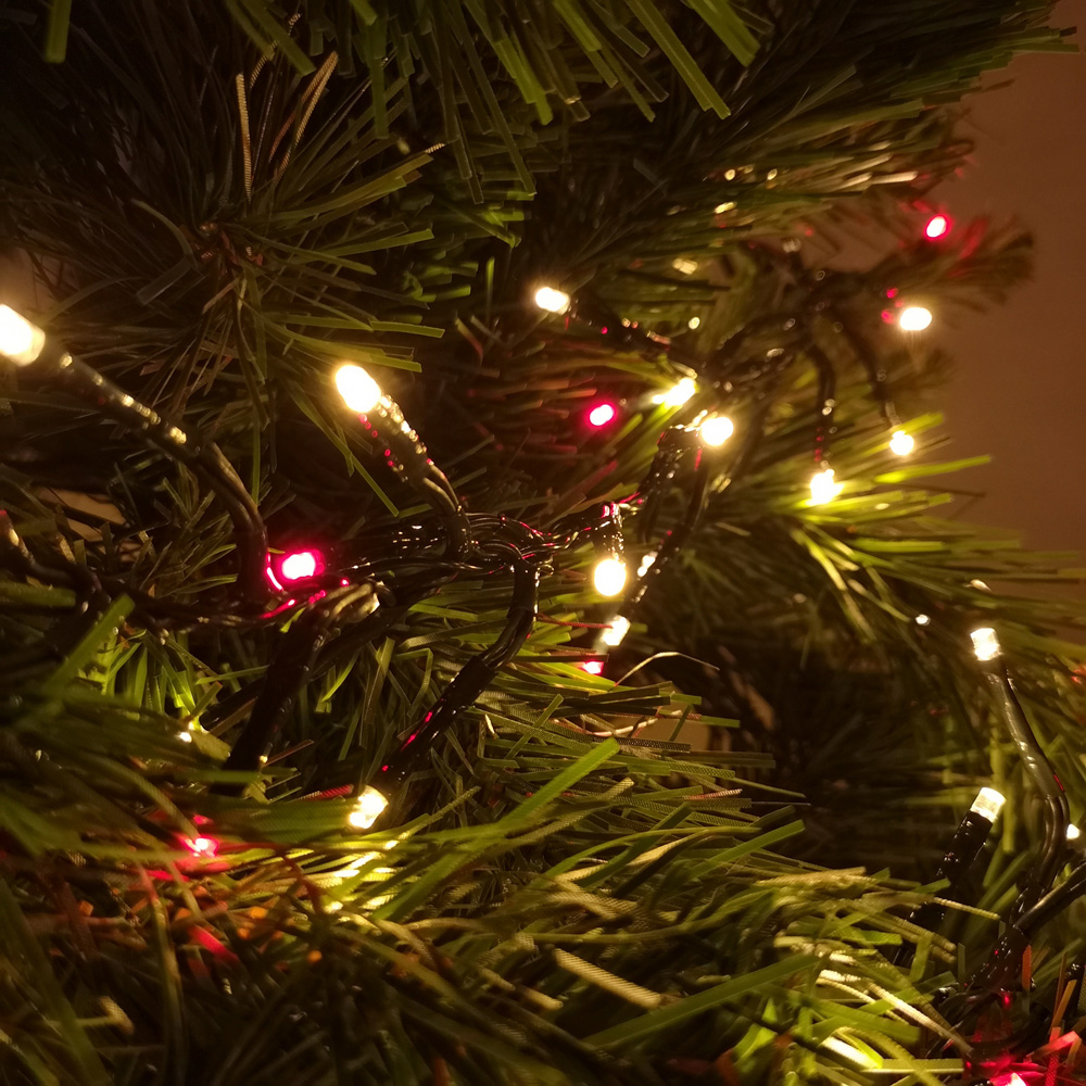 Premier ClusterBrights 3000 Red and Vintage Gold LED Green Cluster Light 37.2m Image 4