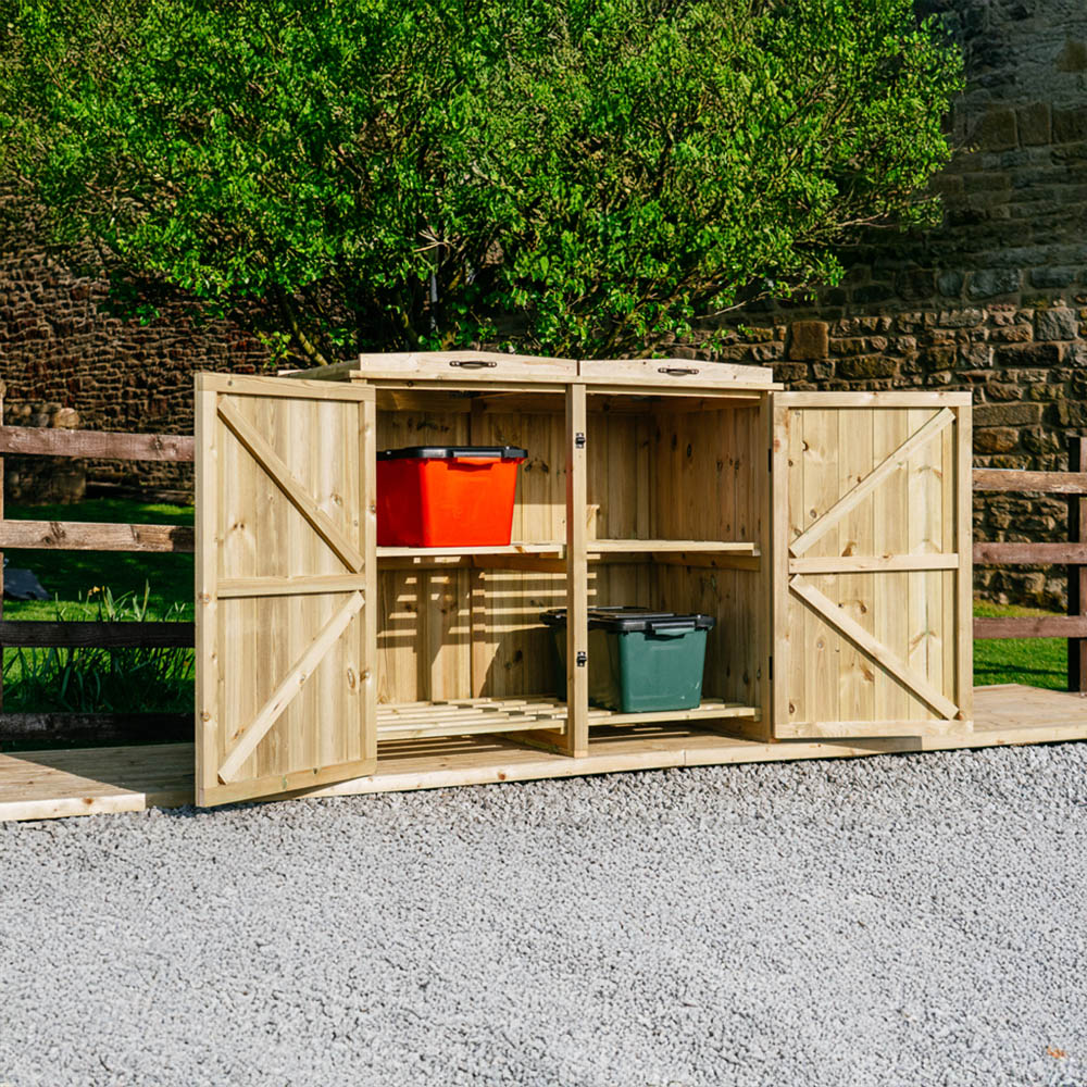 The Garden Village Chatburn 4 Recycle Box Storage Shed Image 8