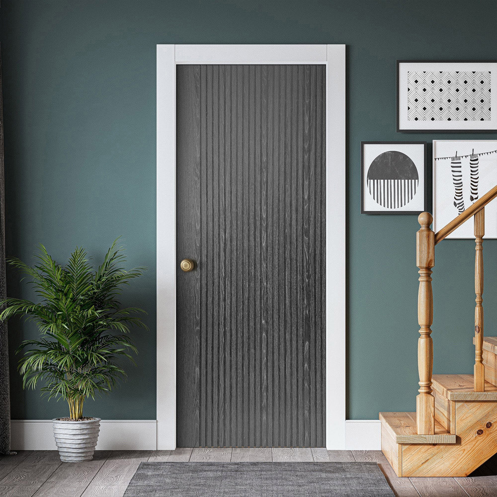 Miami Ash Grey Fully Finished Solid Internal Door 2040 x 726 x 40mm Image 2