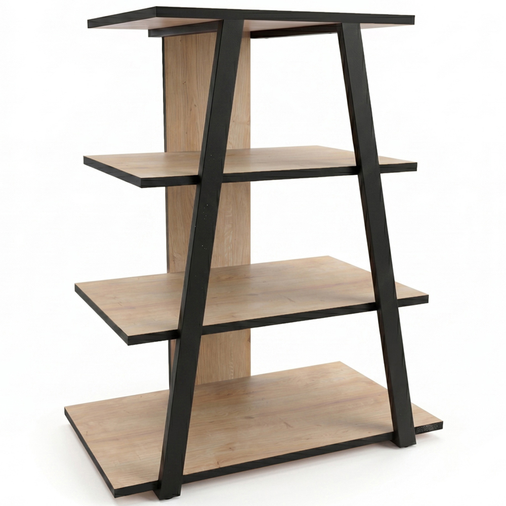 Decortie Lyno Oak 3 Shelf Mini TV Unit Image 2