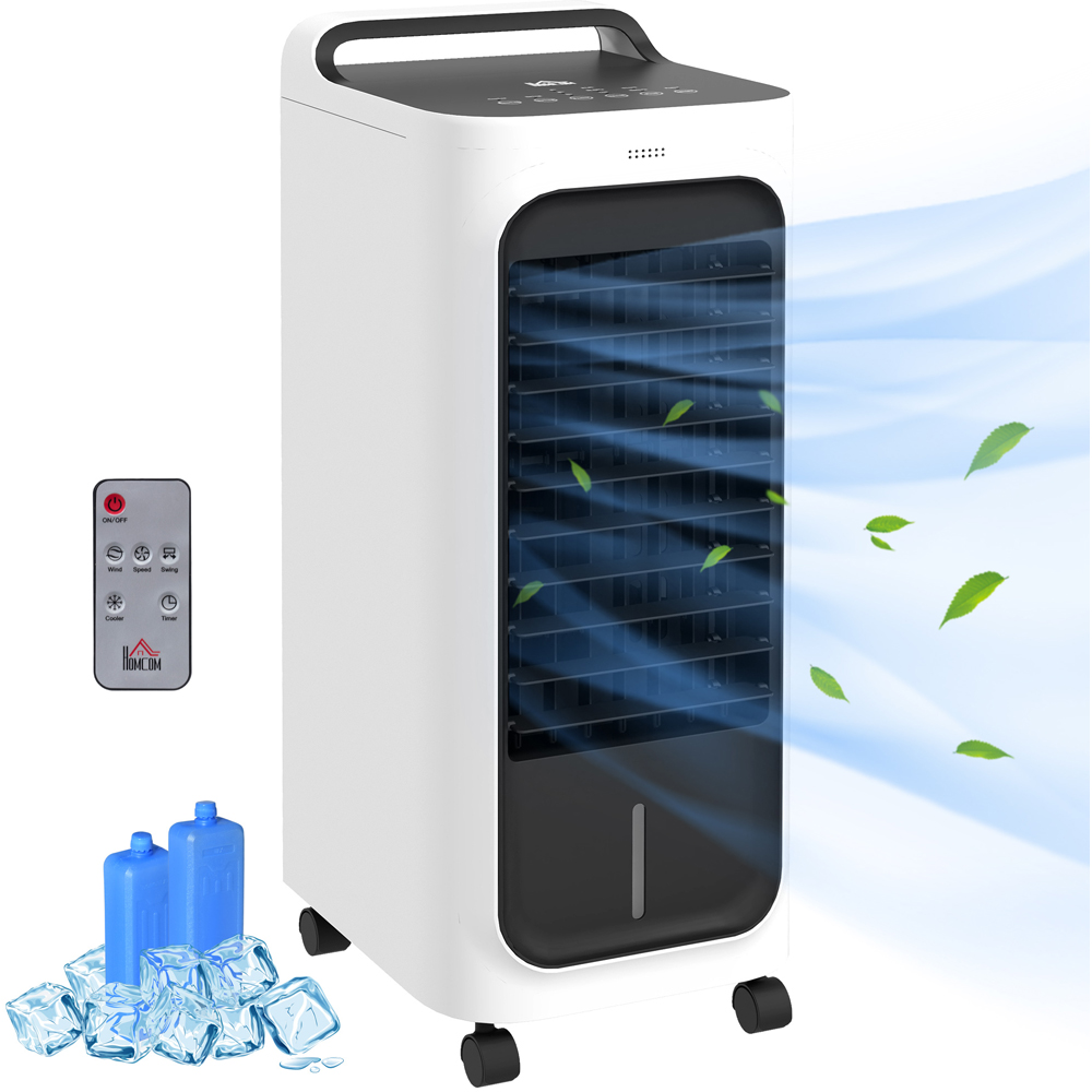 HOMCOM White Mobile Air Cooler Image 3