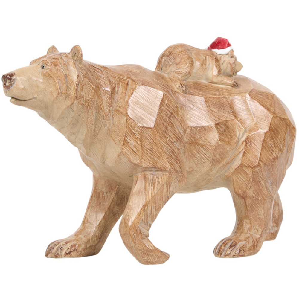 Wood Effect Mother and Baby BearNatural Image 1