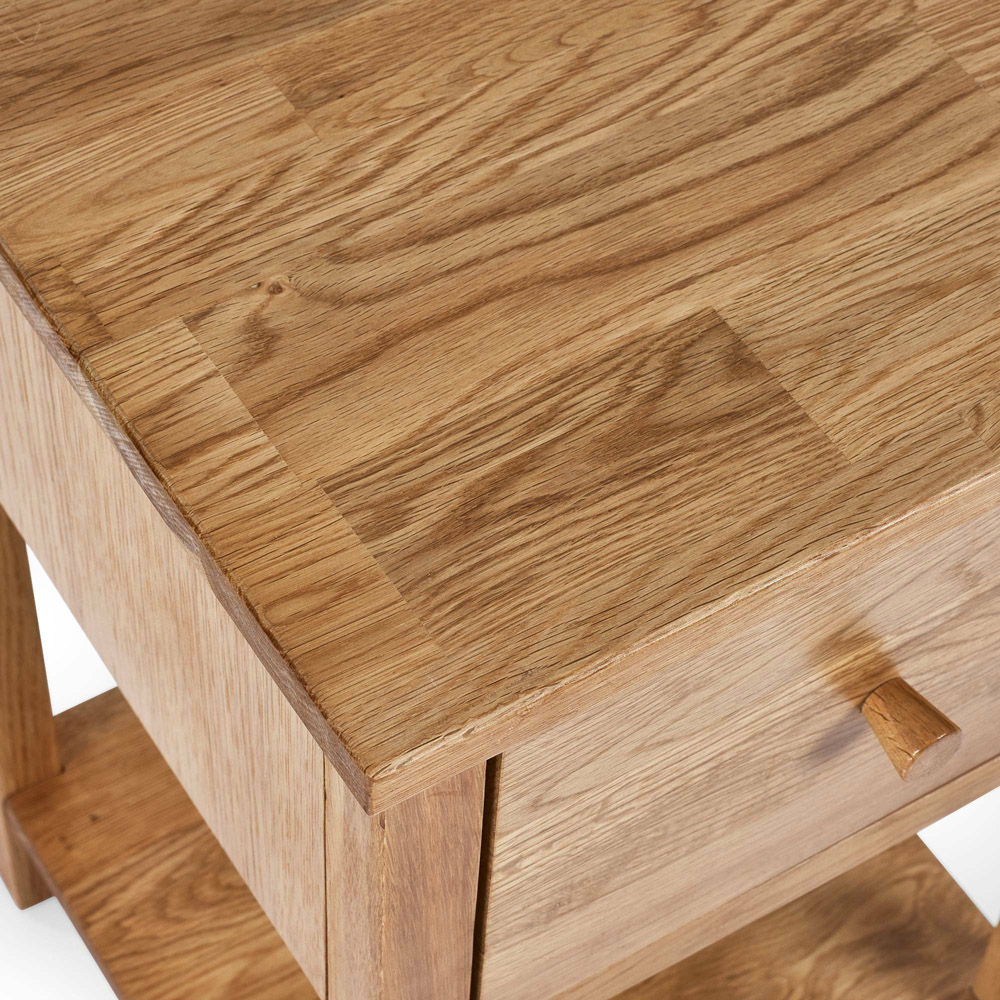 Julian Bowen Coxmoor Single Shelf Single Drawer Oak Bedside Table Image 6