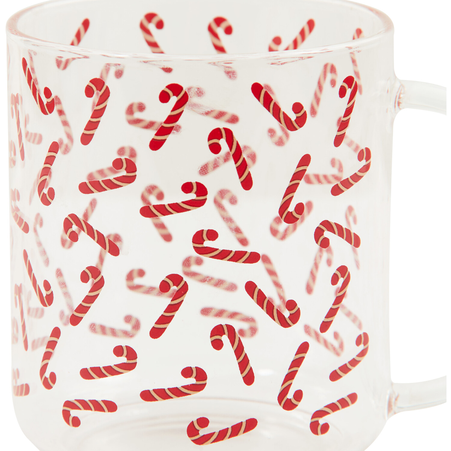 Candy Canes Christmas Mug Glass Image 2
