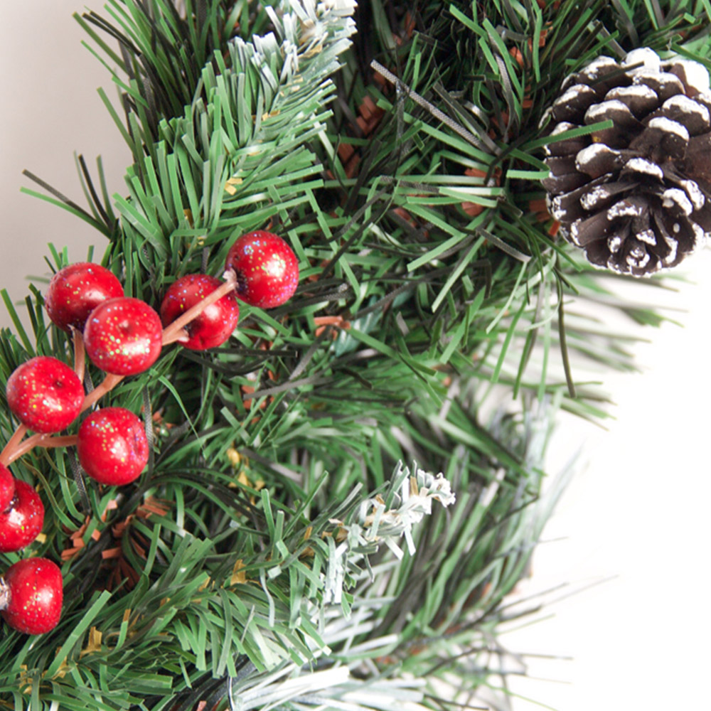 Best Artificial Frosted Deluxe Christmas Garland with Pine and Spruce Tips 180cm Image 2