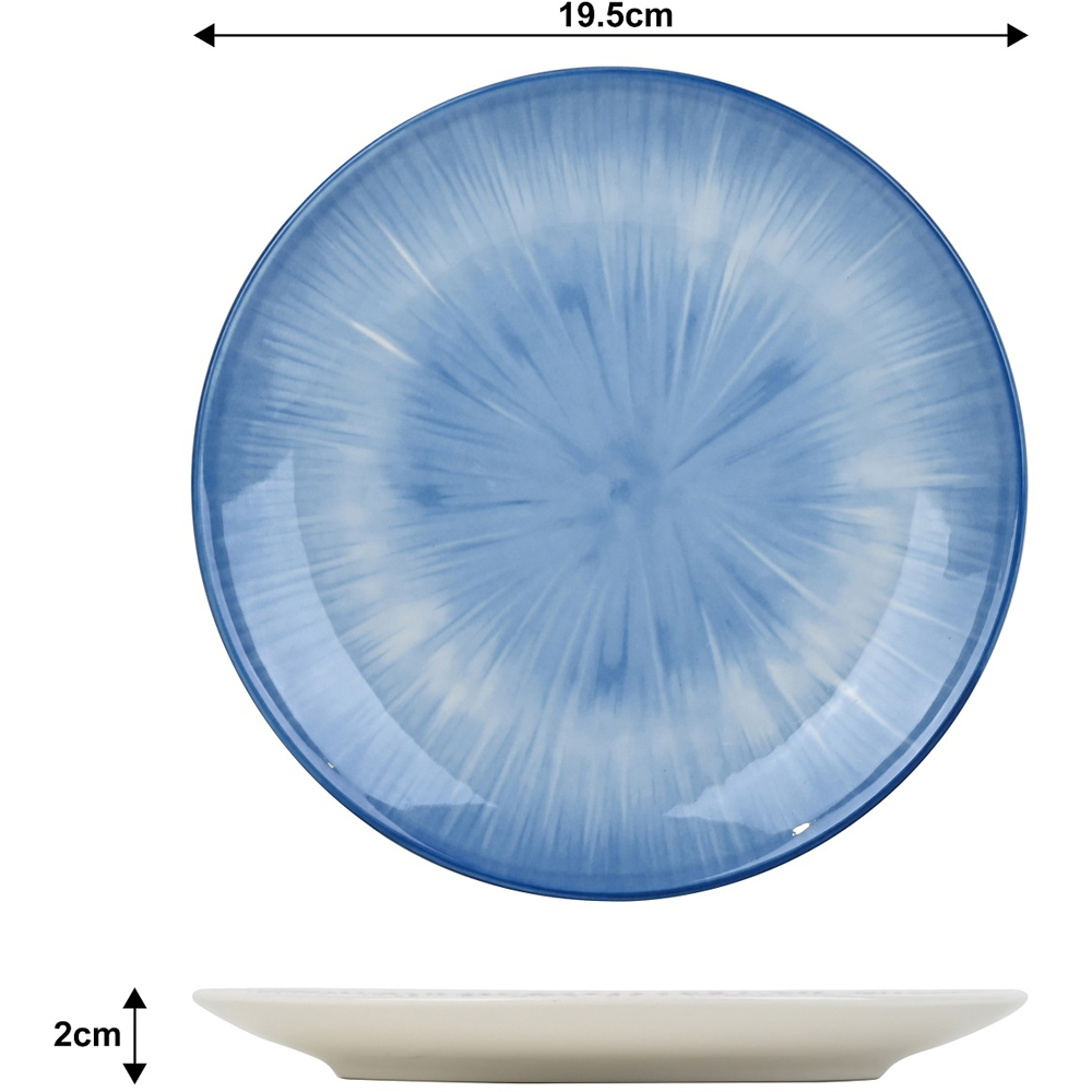 Waterside Blue Star Reactive Pad Print 12 Piece Dinner Set Image 5