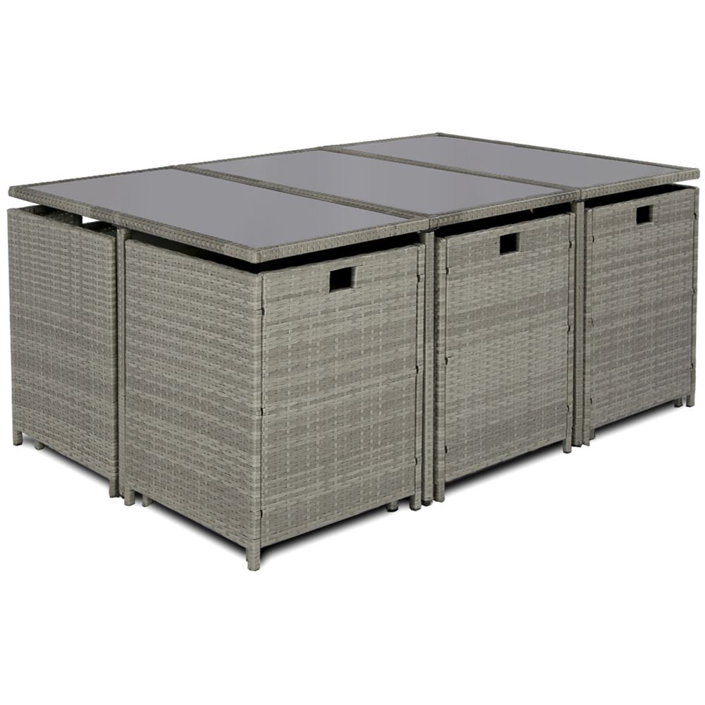 Home Garden Direct Athena 10 Seater Cube Dining Set Grey Image 3