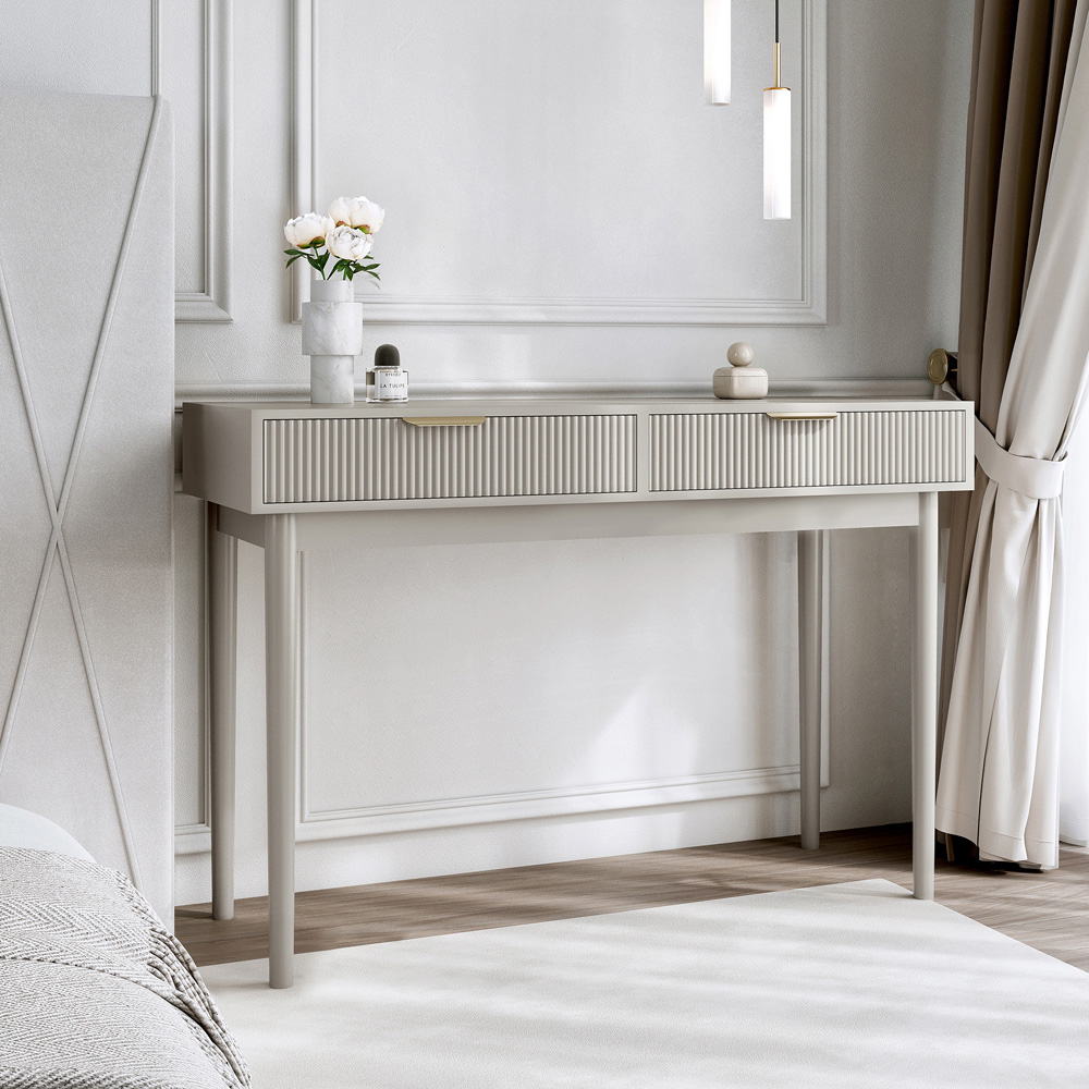 CARME Home Layla 2 Drawer Mocha Dressing Table Image 5