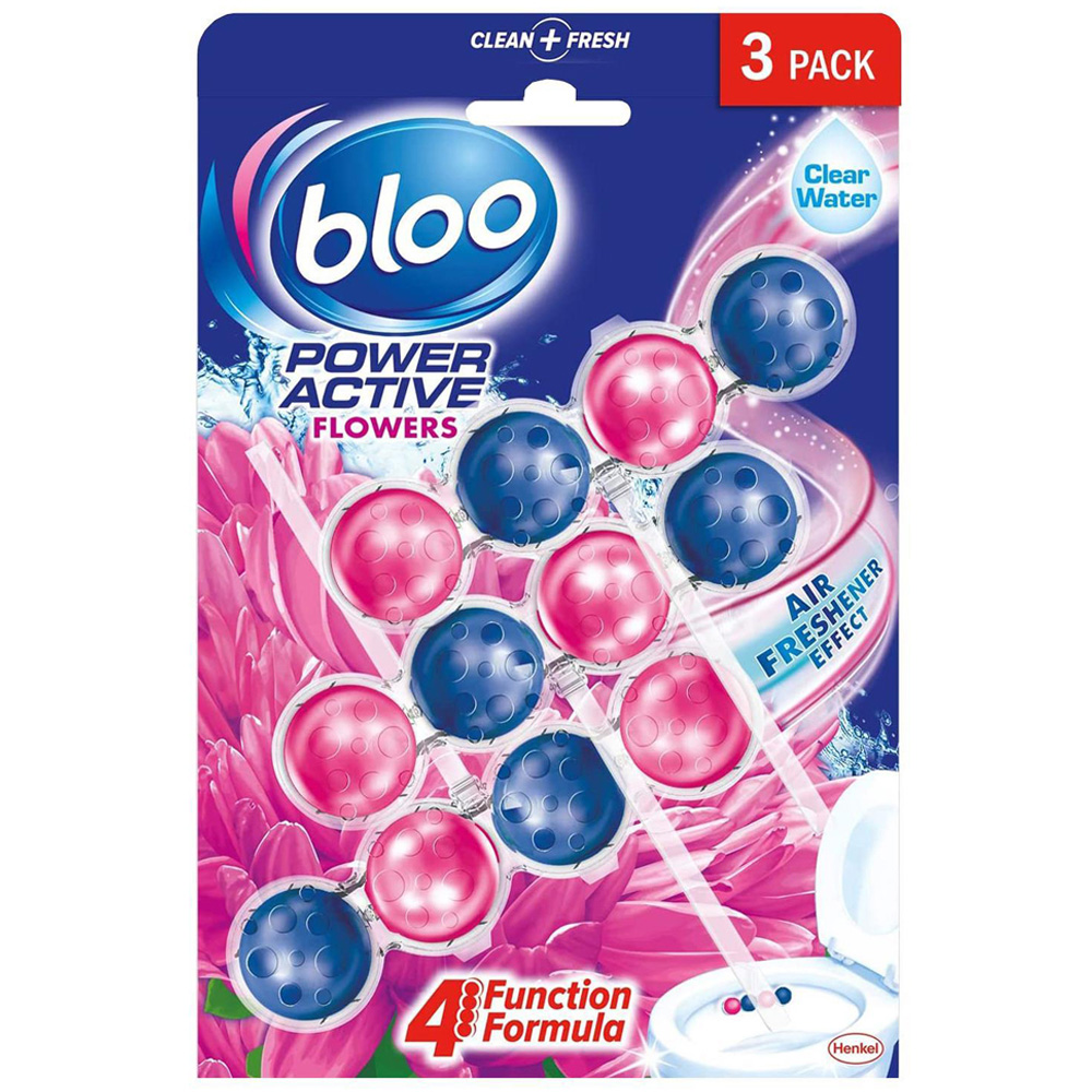 Bloo Power Active Fresh Flowers Anti Limescale Toilet Rim Block 50g 15 Pack Image 2
