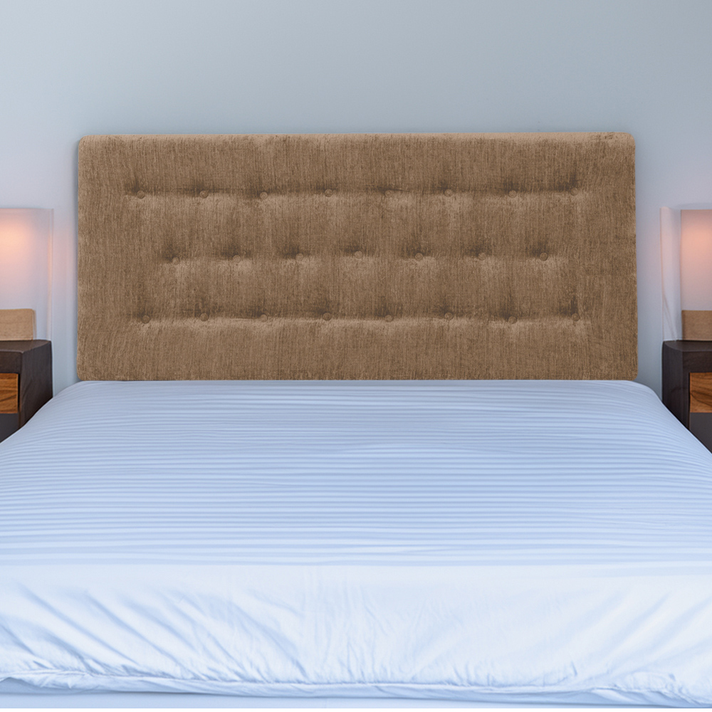 Bedmaster Lona King Size Mink Chenille Buttoned Headboard Image 1