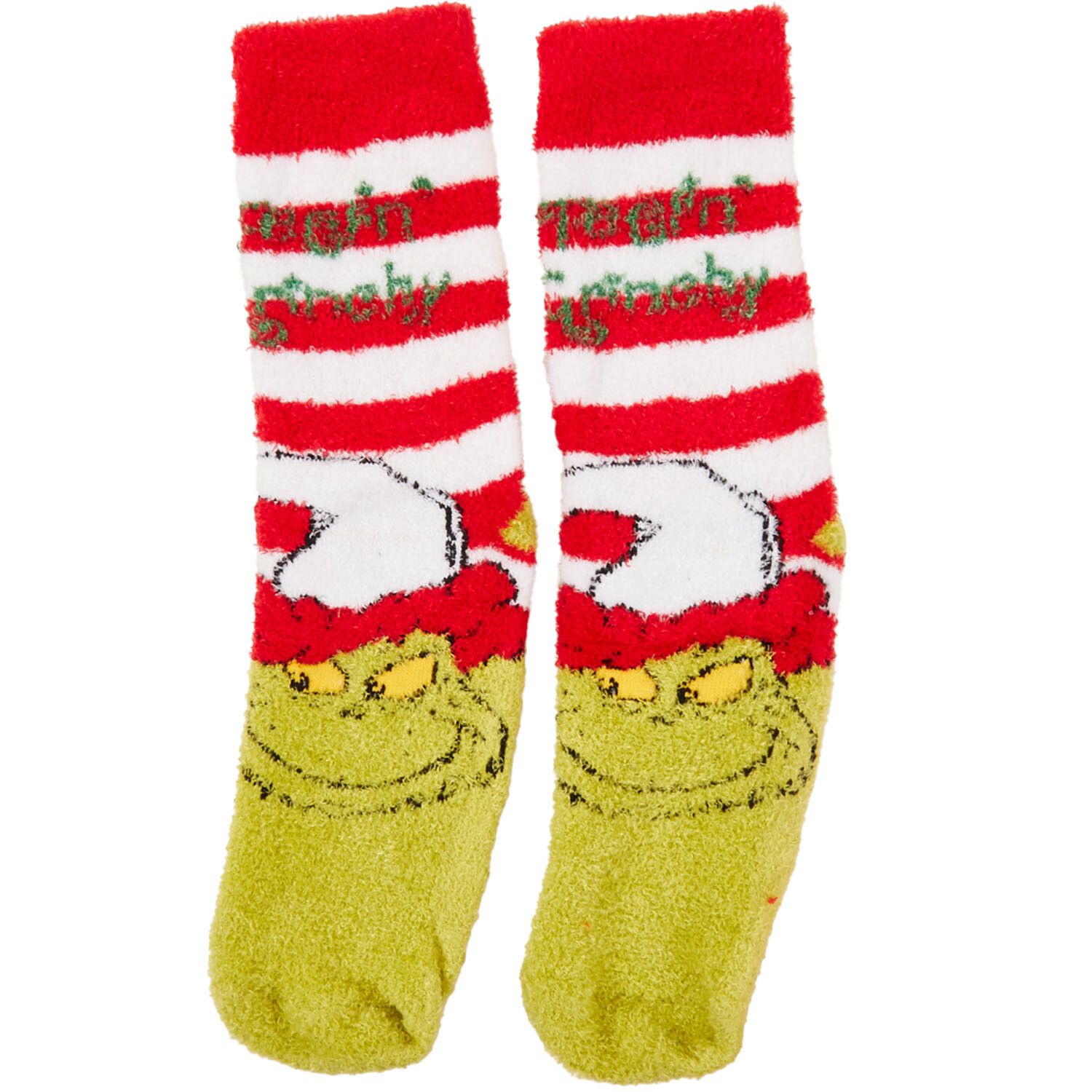 Grinch Fluffy Socks Image 2