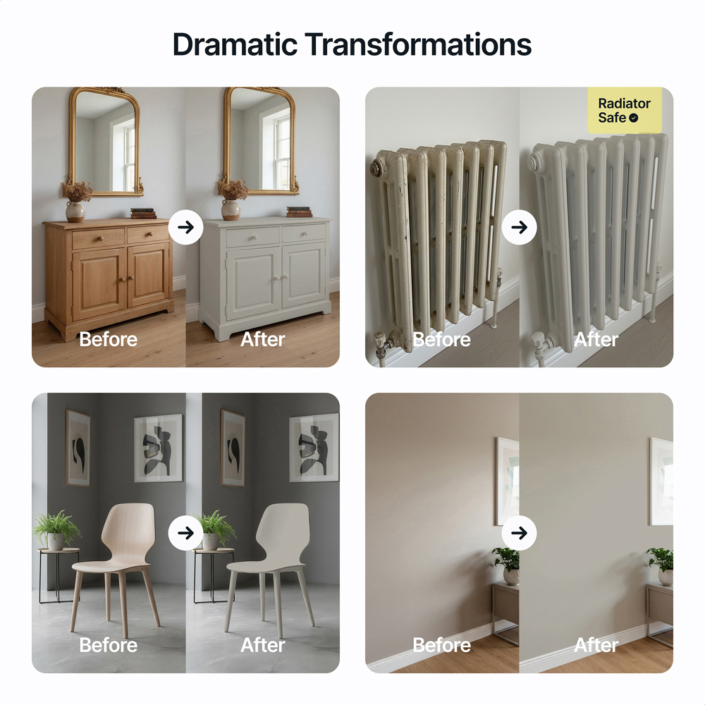 Hemway French Grey Furniture and Walls Matt Chalk Paint 1L Image 5