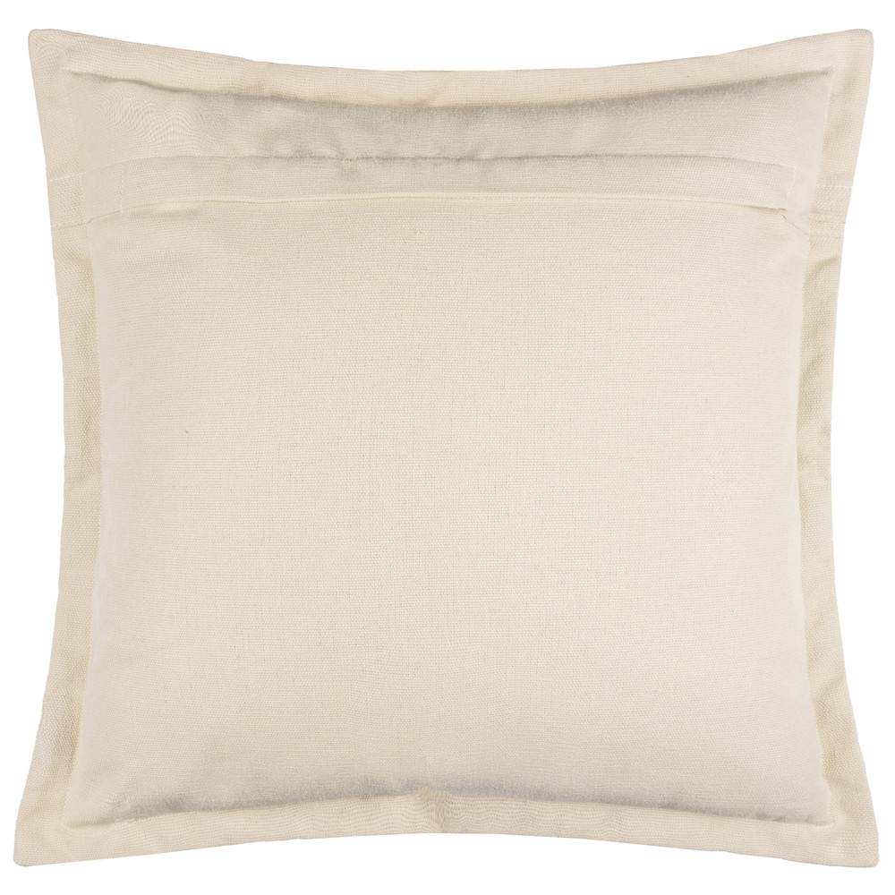Yard Holmfirth Cream Plain Cotton Canvas Cushion 45 x 45cm Image 3