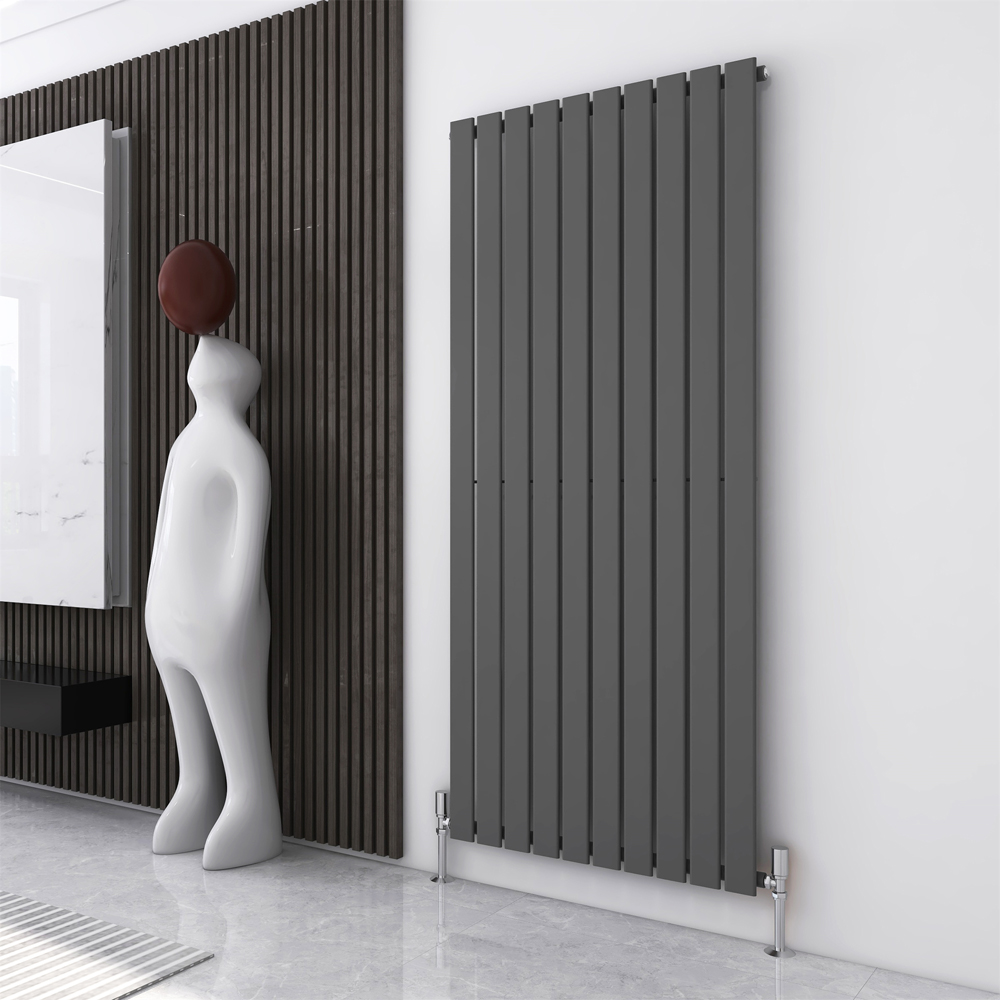 Anthracite 4402 BTU Single Flat Panel Vertical Column Radiator 1800 x 680mm Image 2