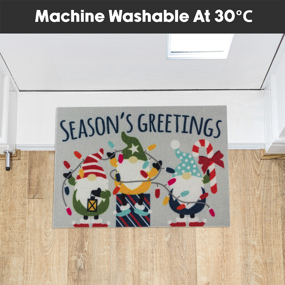JVL Christmas Gonks Entrance Doormat 40 x 57cm Image 5