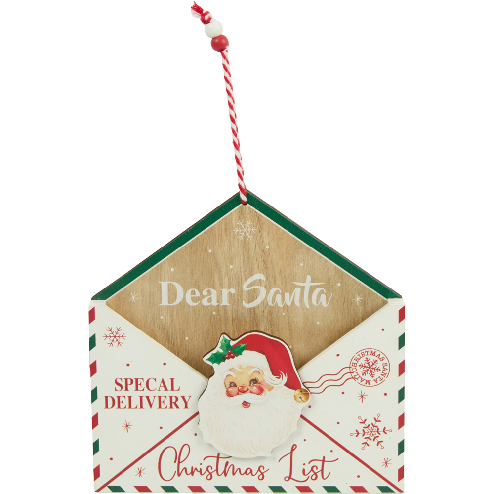 Wooden Christmas Envelope Decoration Image 5