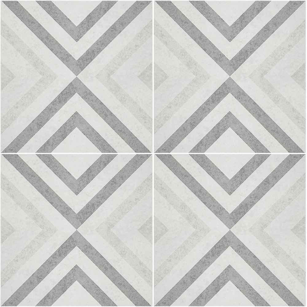 Top Ceramics Matt Light Grey Victorian Porcelain Wall Tile 300 x 300mm Image 2