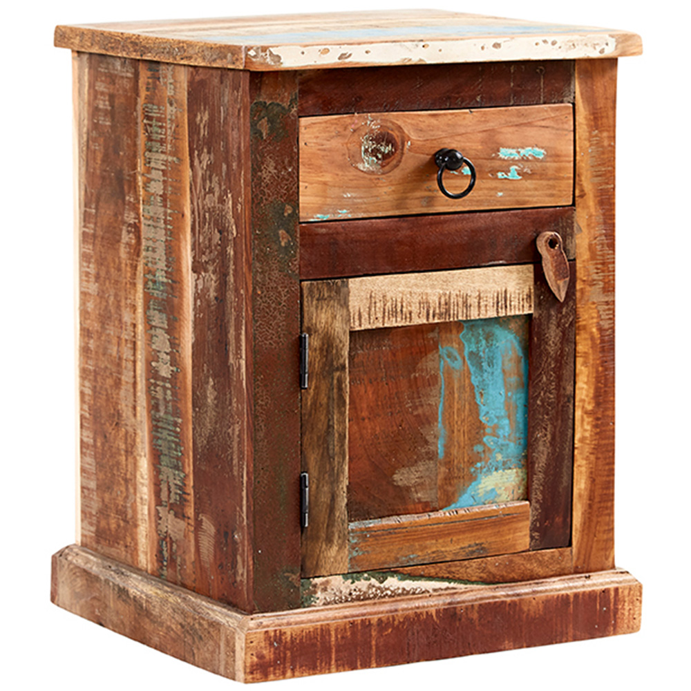 Brooklyn Camea Single Door Single Drawer Wooden Bedside Table Image 2