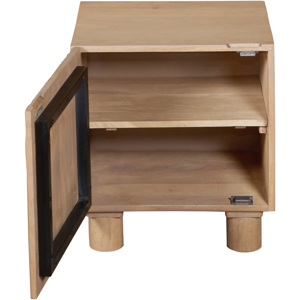 IH Design Ajmer Single Door Solid Wood Bedside Table Image 4