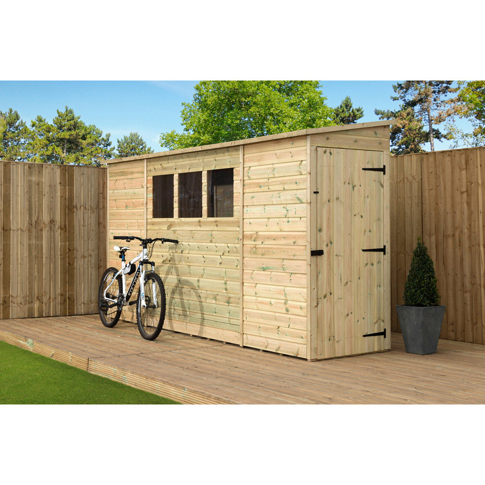 Empire Sheds 2800 12 x 3ft Tongue and Groove Wooden Pent Garden Shed Image 3