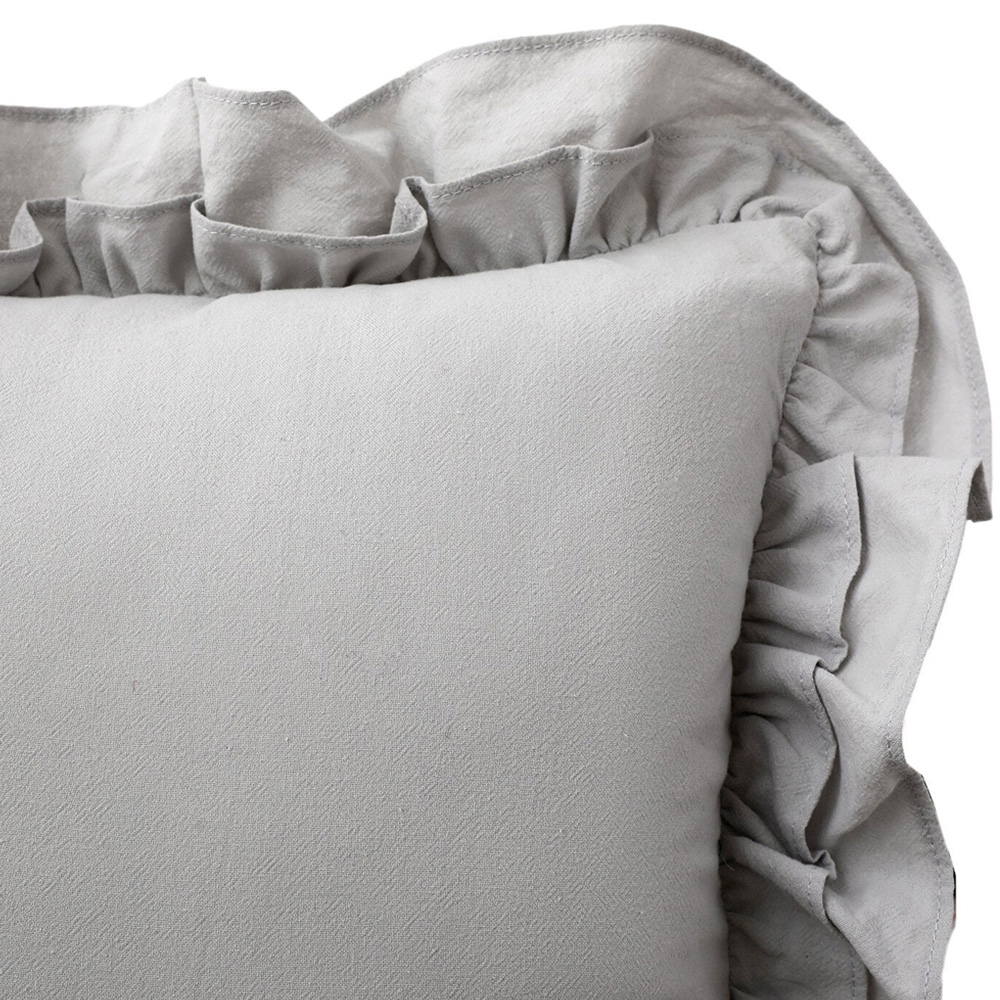 Divante Amelie Ruffle Cushion - Grey Image 3