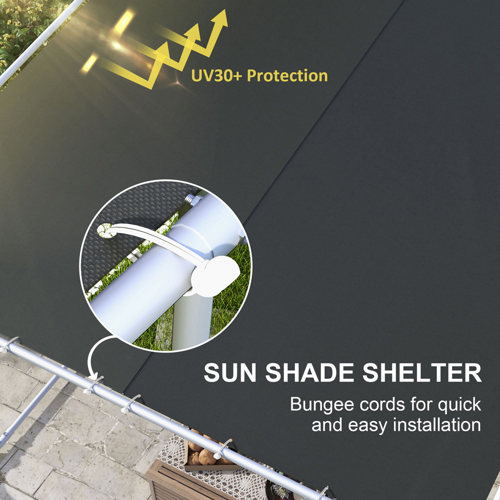 Outsunny 3 x 3m UV Resistant Mobile Pergola Image 5