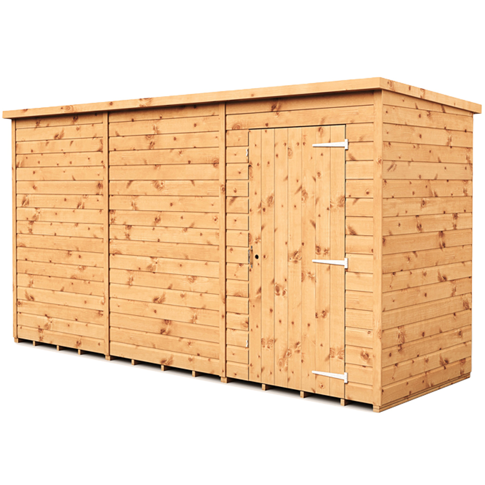 Empire Sheds 12 x 4ft Tongue and Groove Wooden Pent Garden Shed Image 1