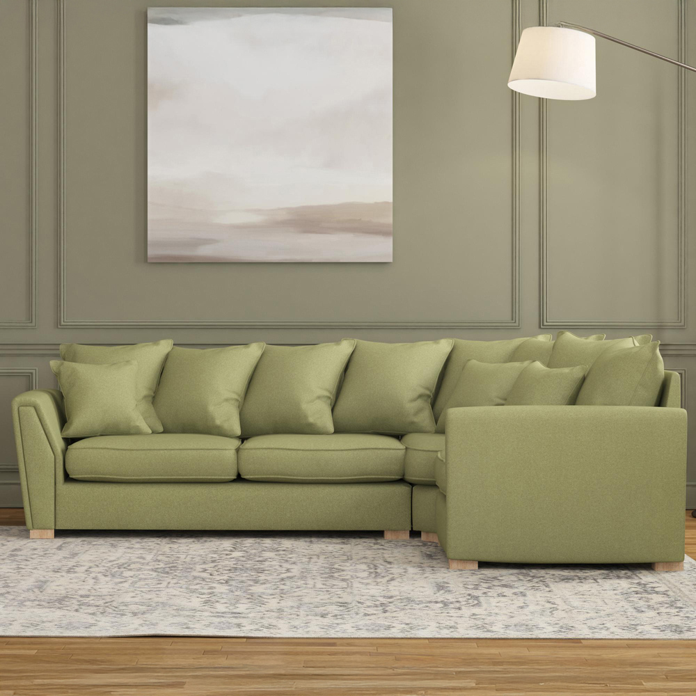Wendleberry 3 Seater Venice Olive Scatter Back Right Hand Corner Sofa Image 5