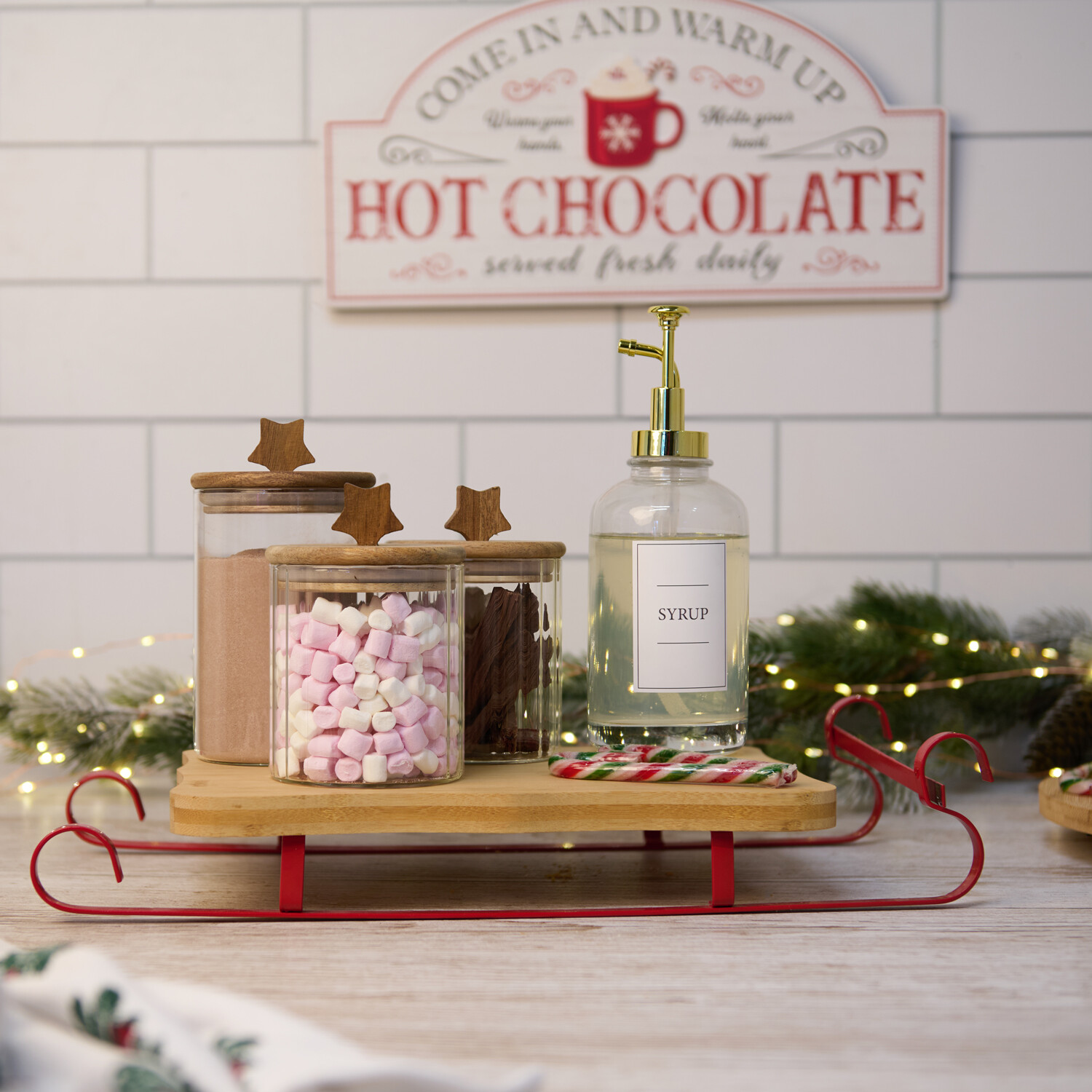 Sleigh Serving Board Natural Image 3