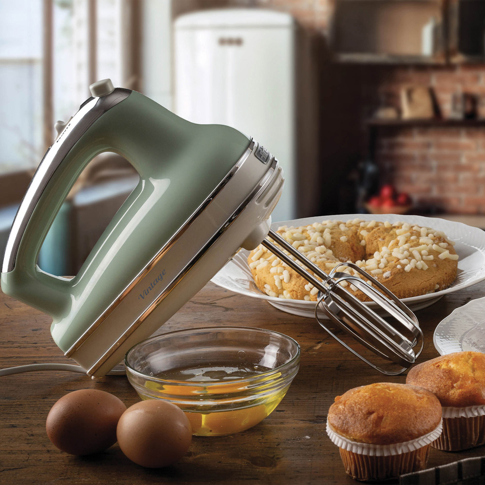 Ariete 00C154804ARSA Green Vintage 450W Electric Hand Whisk Image 2
