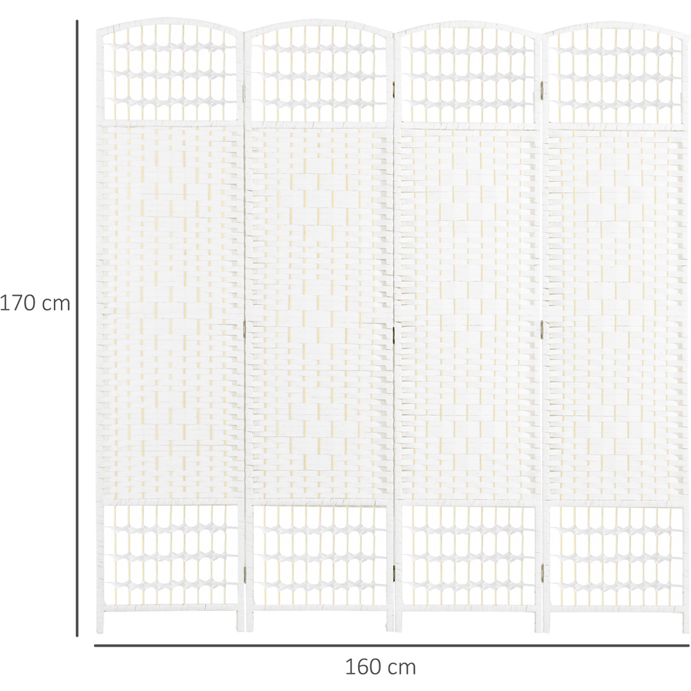 Portland 4 Panel White Folding Room Privacy Screen 170 x 160cm Image 9