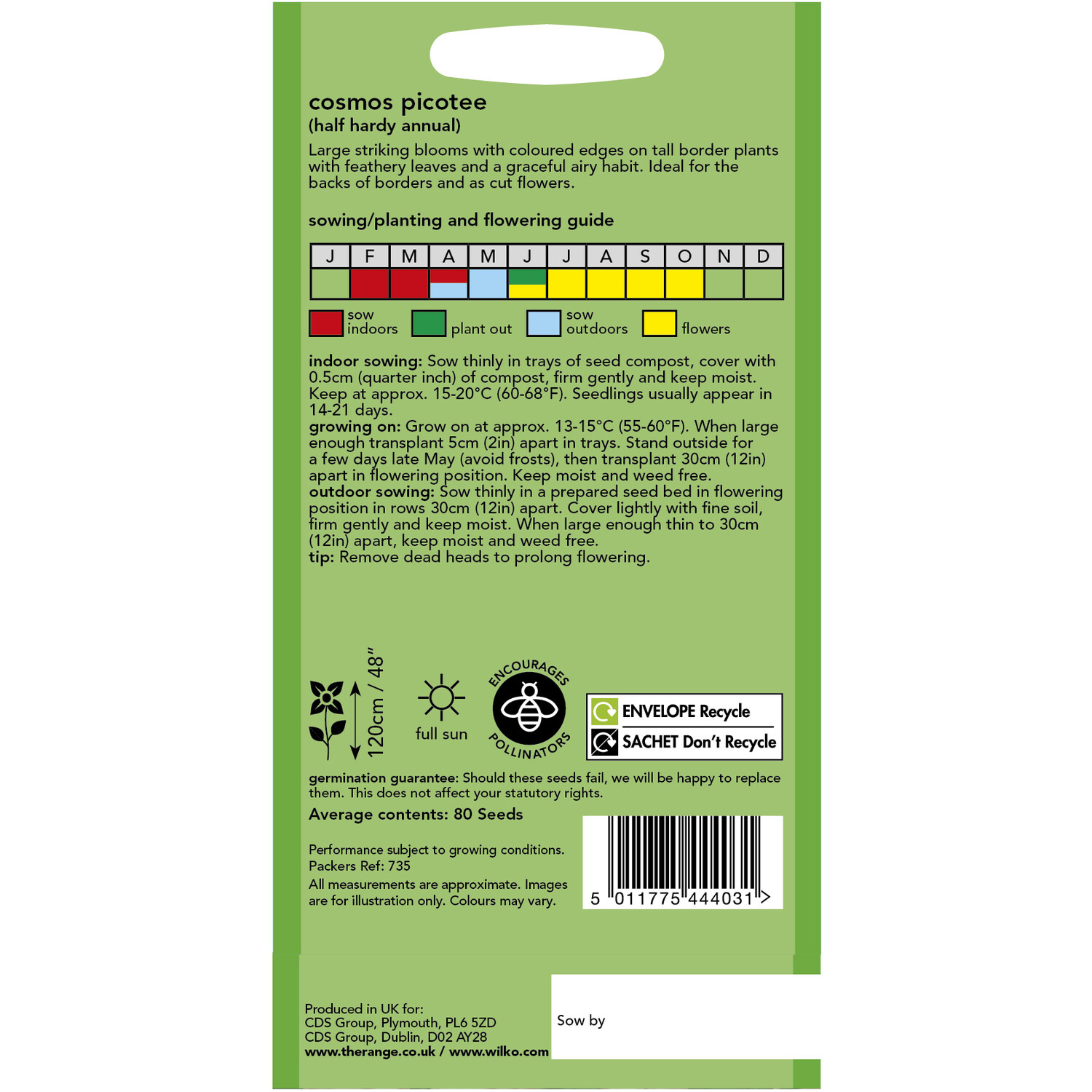 Wilko Picotee Cosmos Seeds and Pink Image 2