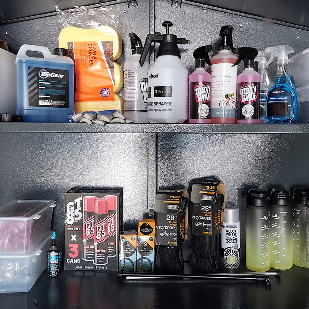 Asgard Centurion 5x 14ft Double Door Cream High Security Apex Motorcycle Garage Image 4