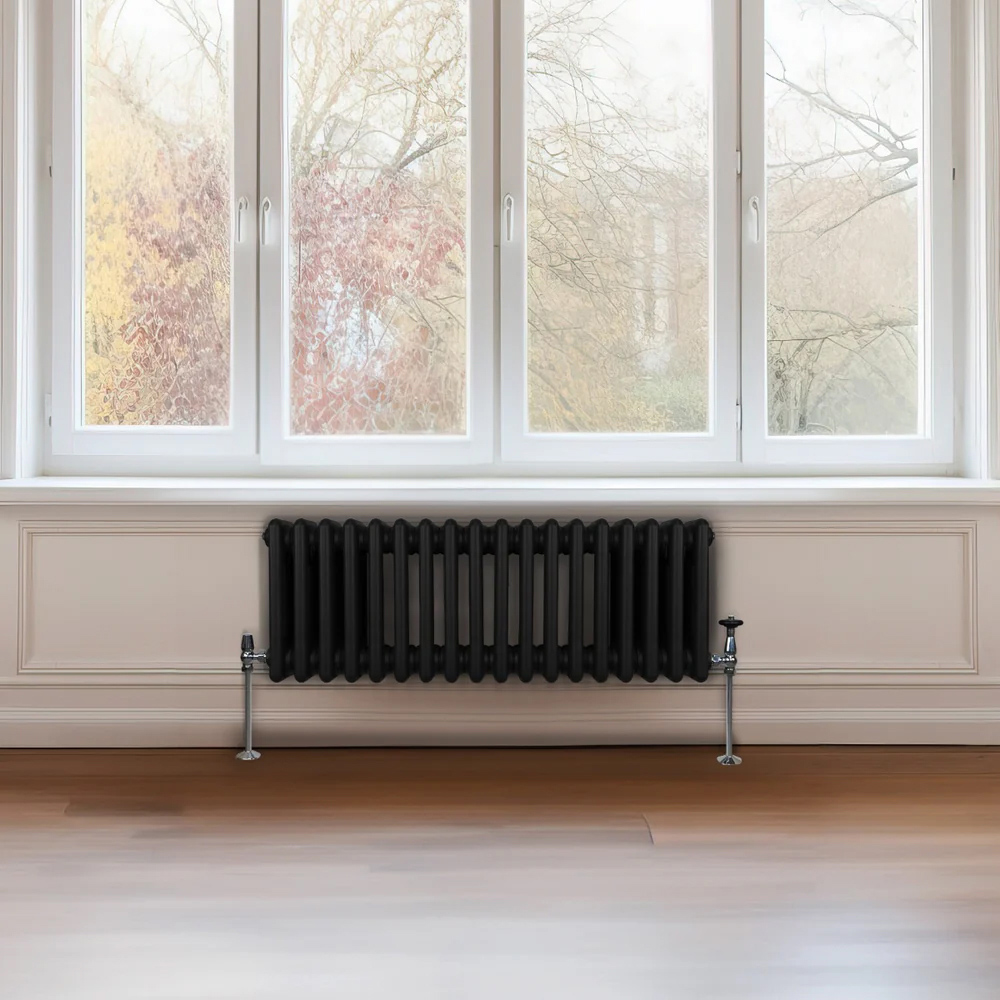 Monster Shop 2501 BTU Black Traditional 3 Column Radiator 300 x 832mm Image 2
