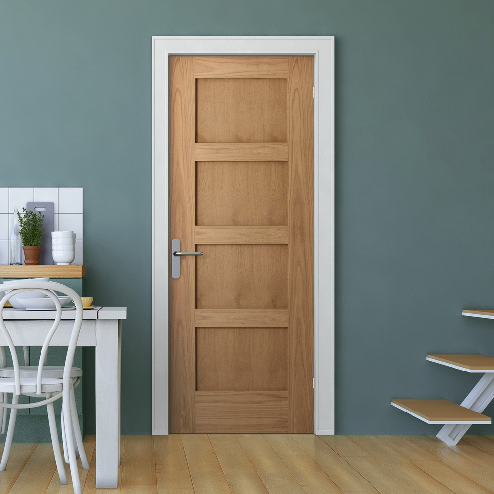 Oak Veneer Shaker 4 Panel FD30 Internal Fire Door 1981 x 838 x 44mm Image 2